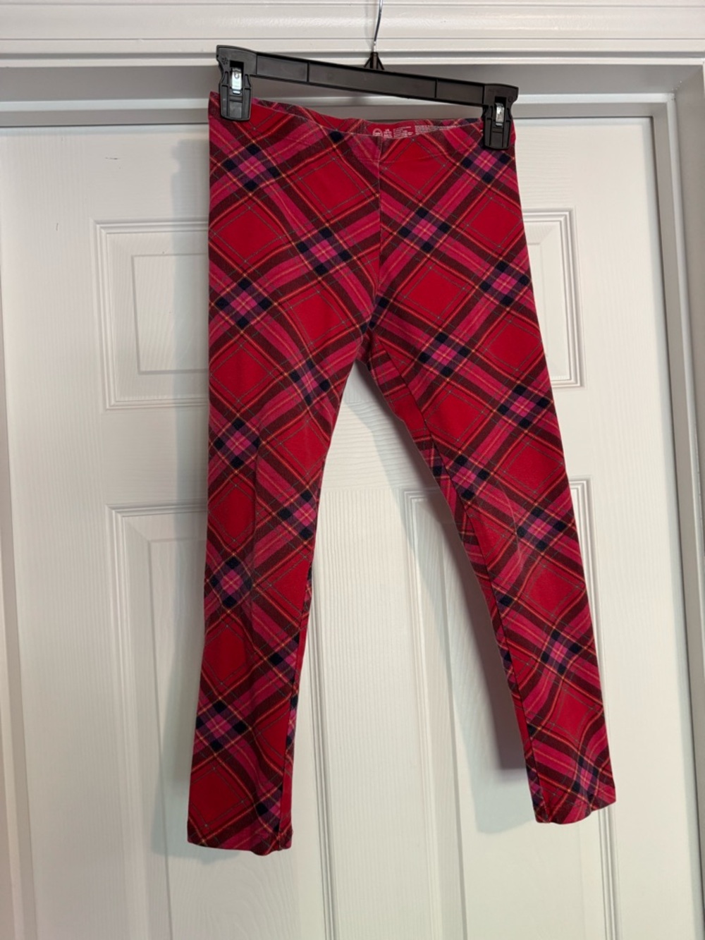 wonder nation Red Plaid Girls Stretch Leggings